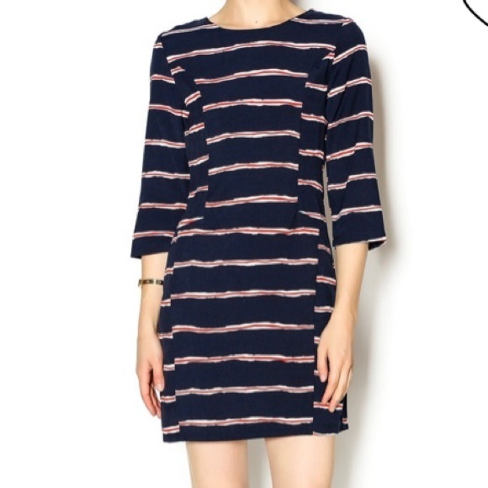 NU New York Red, White & Blue‎ Striped Dress Size L